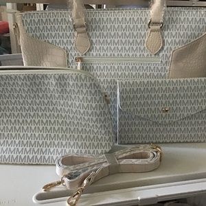MFK (NOT designer) large 3 piece tote (NWT)